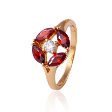 11722 Venta caliente buena Qualitty 18k anillo de joyería de moda de cristal dorado para los mejores regalos de las mujeres